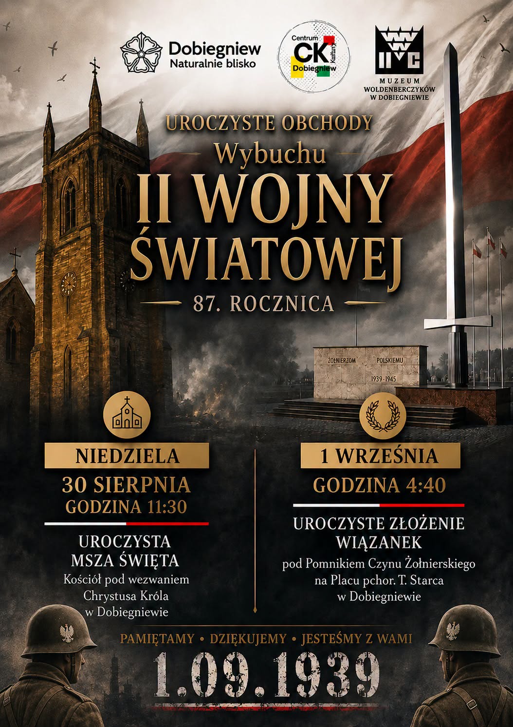 87. rocznica wybuchu II wojny światowej &ndash; wsp&oacute;lne uczczenie pamięci Woldenberczyk&oacute;w i&nbsp;ofiar wojny