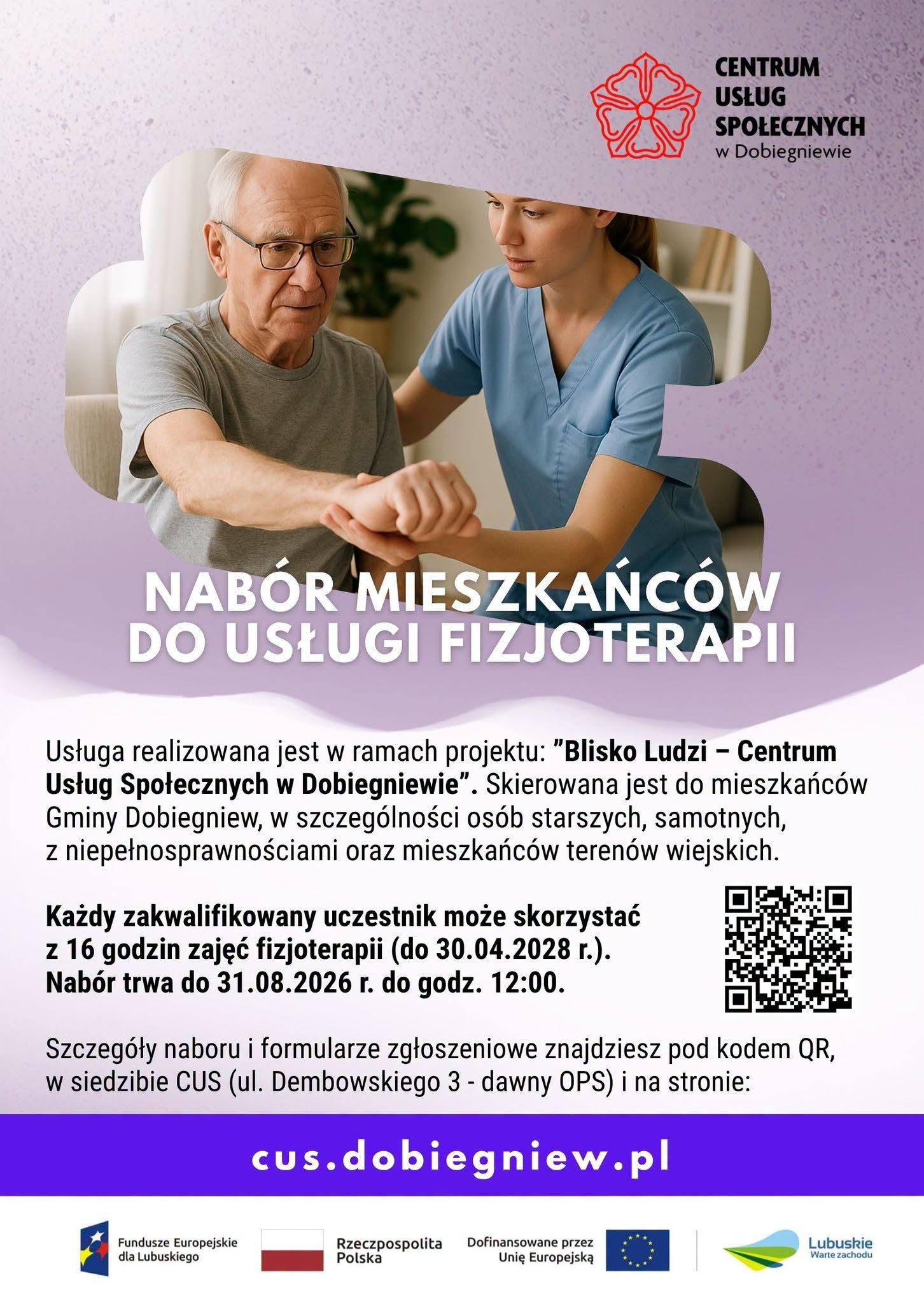 bezpłatna fizjoterapia dla dorosłych mieszkańc&oacute;w Gminy Dobiegniew