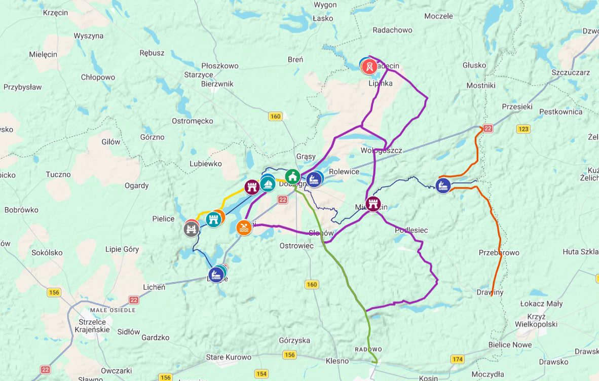 mapa turystyczna Dobiegniew