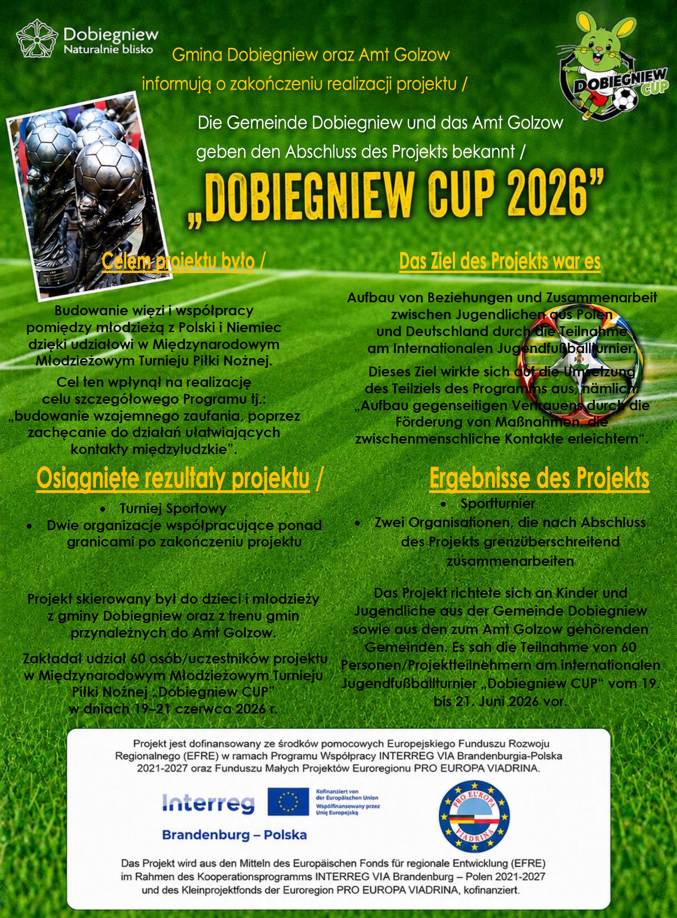 zakończenie projektu Dobiegniew CUP 2026