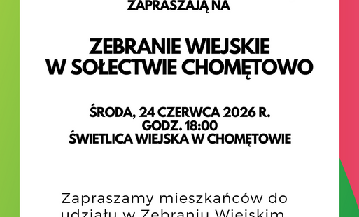 Spotkanie Burmistrza Dobiegniewa Bartosza Jabłońskiego z mieszkańcami Sołectwa Chomętowo.