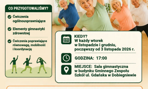Zdjęcie do SENIORZE, ZADBAJ O ZDROWIE I RUSZAJ SIĘ Z NAMI!