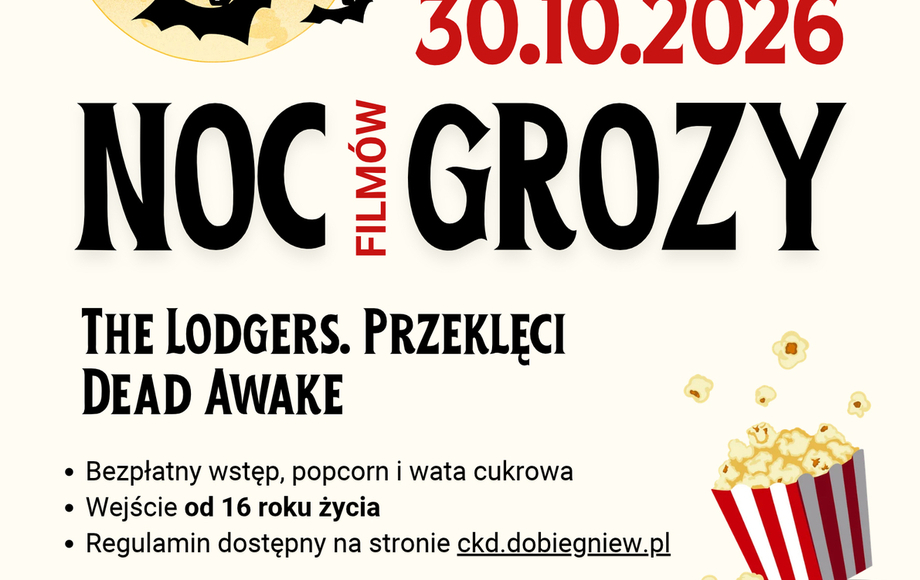 Noc Filmów Grozy w Dobiegniewie 30 października