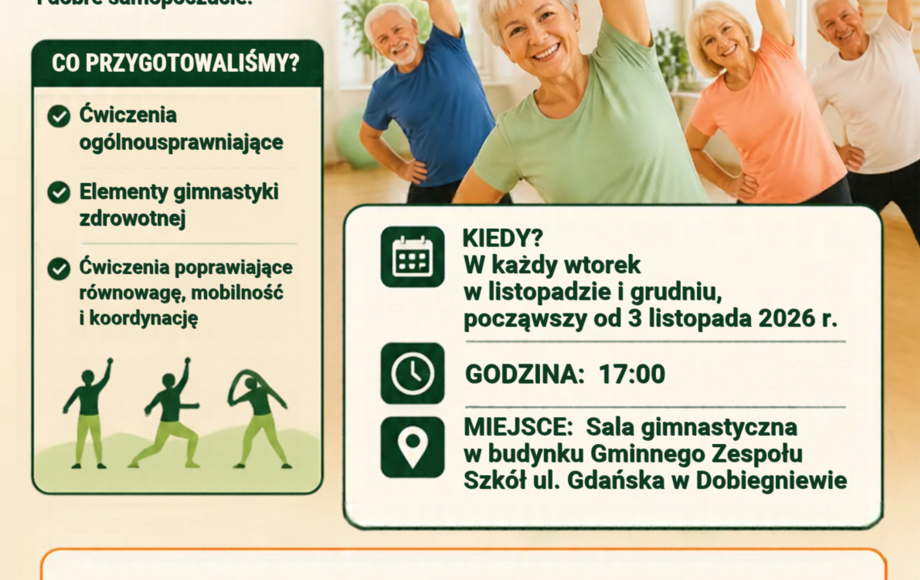 Terapia ruchowa dla seniorów w Dobiegniewie
